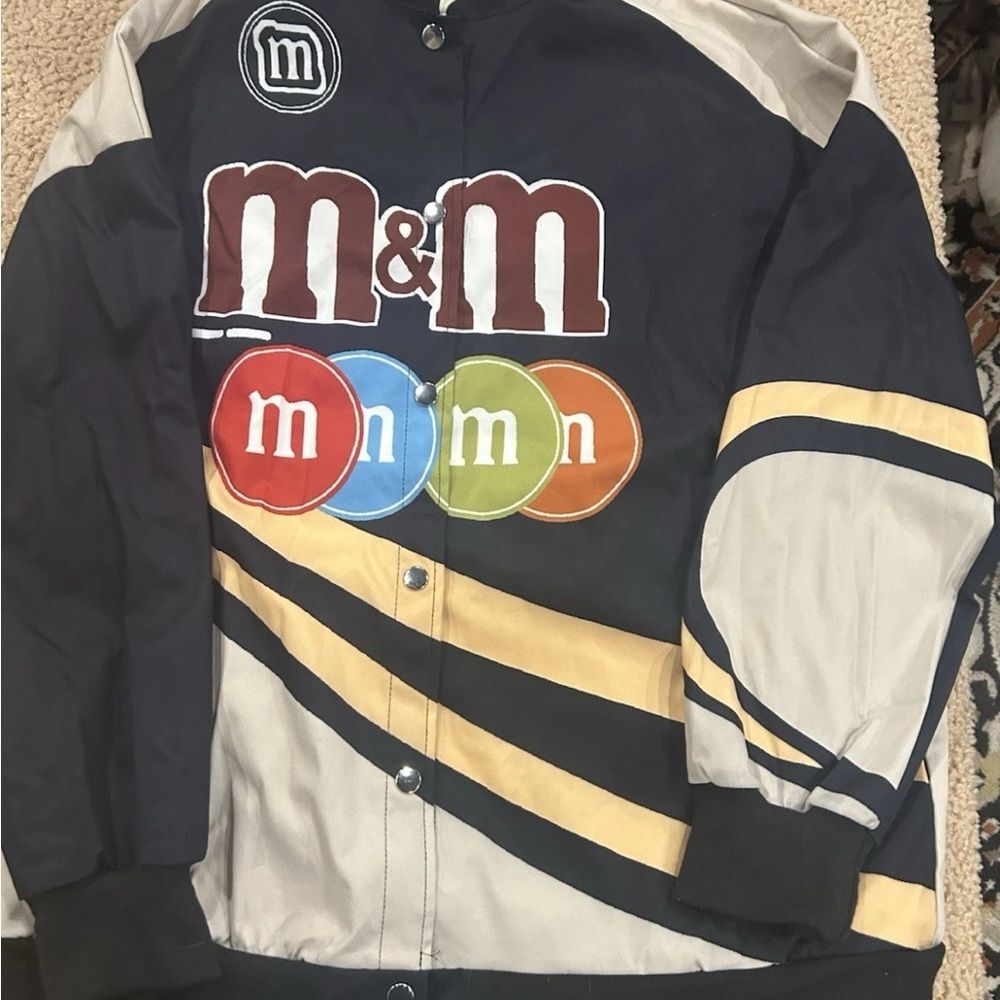 M&M's Sporty Streetwear Order Plus Soft Racing Jacket Size Large